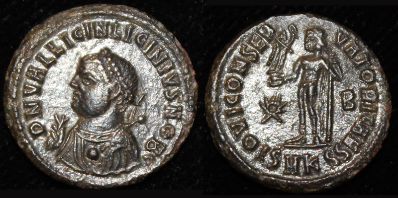Licinius II (Jr), Mappa, globe and sceptre issue
